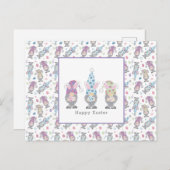 Happy Easter Bunny Gnomes Briefkaart (Voorkant / Achterkant)
