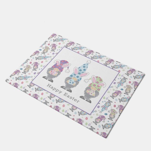 Happy Easter Bunny Gnomes Deurmat (Schuin)