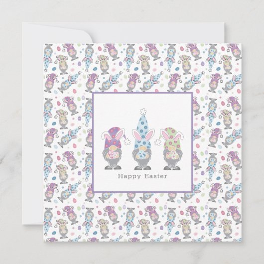 Happy Easter Bunny Gnomes Kaart (Voorkant)