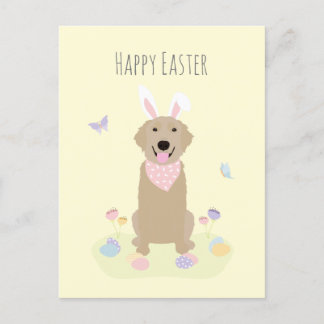 Happy Easter Bunny Golden Retriever Briefkaart