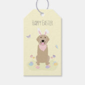 Happy Easter Bunny Golden Retriever Cadeaulabel (Voorkant)