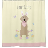 Happy Easter Bunny Golden Retriever Douchegordijn (Voorkant)
