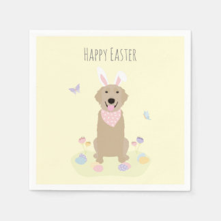 Happy Easter Bunny Golden Retriever Servet