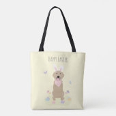 Happy Easter Bunny Golden Retriever Tote Bag (Achterkant)
