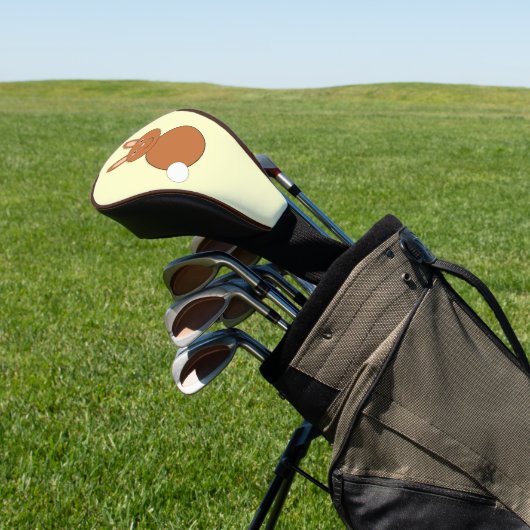 Happy Easter Bunny Golf Driver Hoesje Golfheadcover (Insitu)