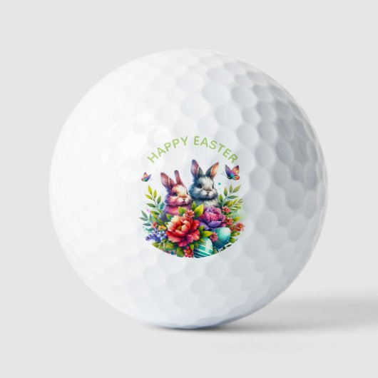 Happy easter Bunny Golfballen (Voorkant)