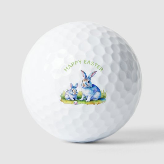 Happy Easter Bunny Golfballen (Voorkant)