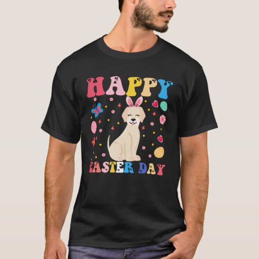 Happy Easter Bunny Great Pyrenee  Easter Day Groov T-shirt (Voorkant)