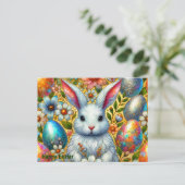 HAPPY EASTER BUNNY GROET ~ FEESTDAGENKAART (Staand voorkant)