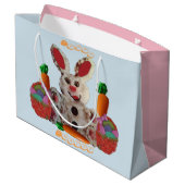 Happy Easter Bunny Groot Cadeauzakje (Achterkant Gekanteld)
