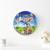 Happy Easter Bunny Grote Klok (Huis)