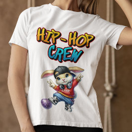 Happy Easter Bunny Hip-Hop Crew T-shirt