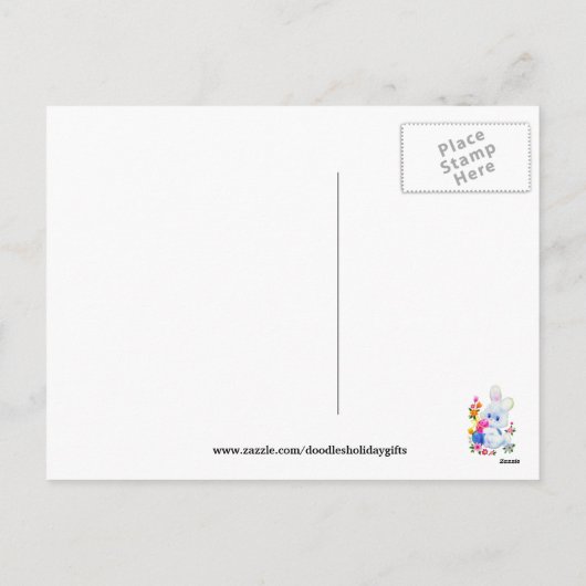 Happy Easter Bunny Holiday briefkaart (Achterkant)