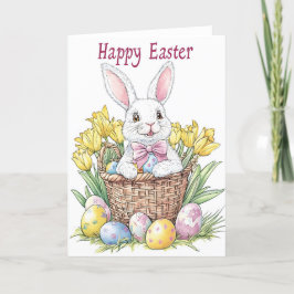 Happy Easter Bunny Holiday Kaart