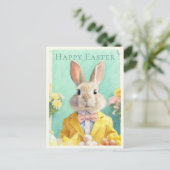 HAPPY EASTER BUNNY Holiday Postcard Feestdagenkaart (Staand voorkant)