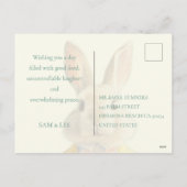 HAPPY EASTER BUNNY Holiday Postcard Feestdagenkaart (Achterkant)