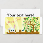 Happy Easter bunny illustratie (Voorkant / Achterkant)