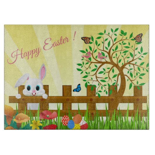 Happy Easter bunny illustratie Snijplank (Voorkant)