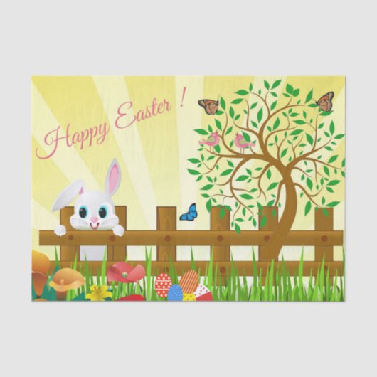 Happy Easter bunny illustratie Tissuepapier (Voorkant)