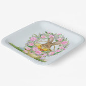 Happy Easter Bunny in een Bucket Papieren Bordje (Gebogen)