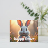 Happy Easter Bunny in the Magic of Spring Feestdagenkaart (Staand voorkant)