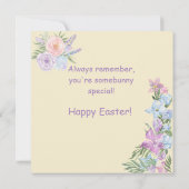 Happy Easter Bunny in Watercolor Flowers (Achterkant)