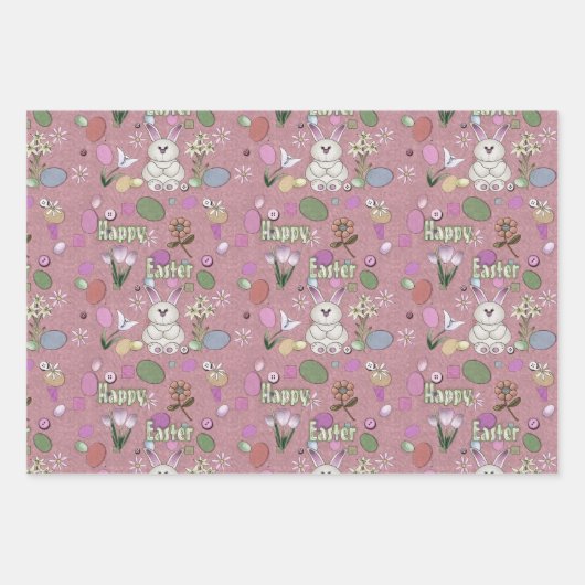 Happy Easter Bunny Inpakpapier Vel (Voorkant)
