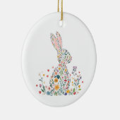 Happy Easter Bunny Keramisch Ornament (Rechts)