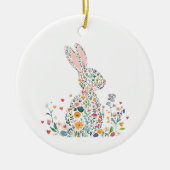 Happy Easter Bunny Keramisch Ornament (Voorkant)