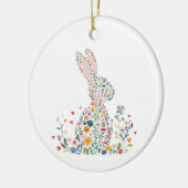 Happy Easter Bunny Keramisch Ornament (Links)