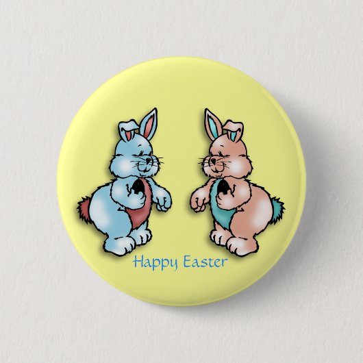 Happy Easter bunny-knop Ronde Button 5,7 Cm (Voorkant)
