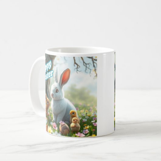 Happy Easter Bunny Koffiemok (Voorkant links)