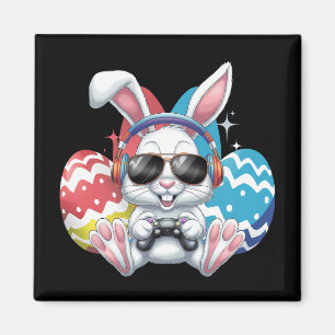 Happy Easter Bunny Konijn Gaming Gamer Games Magneet
