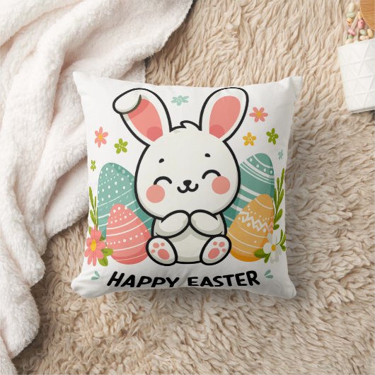 Happy Easter Bunny Kussen (Deken)