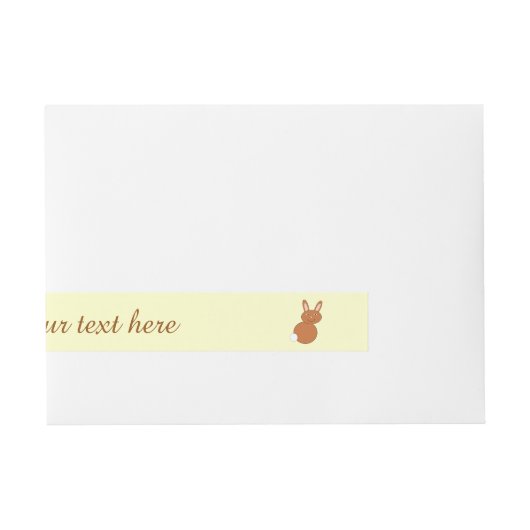 Happy Easter Bunny  Labels Adreslabel Wikkel (Voorkant)