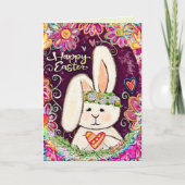 Happy Easter Bunny Leuk Leuk Leuk Kinder Inspirivi Kaart (Voorkant)