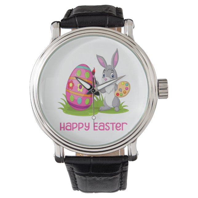 Happy Easter Bunny - Love Coloring - Horloge (Voorkant)