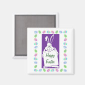 Happy Easter Bunny Magneet (Voorkant / Achterkant)
