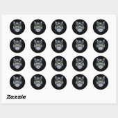 Happy Easter Bunny Mannen Roken Weed Easter Ronde Sticker (Vel)