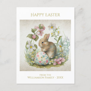 Happy Easter  Bunny met Eg Personalized Feestdagenkaart