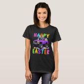 Happy Easter Bunny Monter Truck Grappige Waanzin T-shirt (Voorkant volledig)