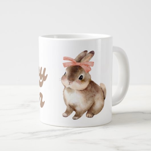 Happy Easter Bunny Mug Grote Koffiekop (Voorkant rechts)