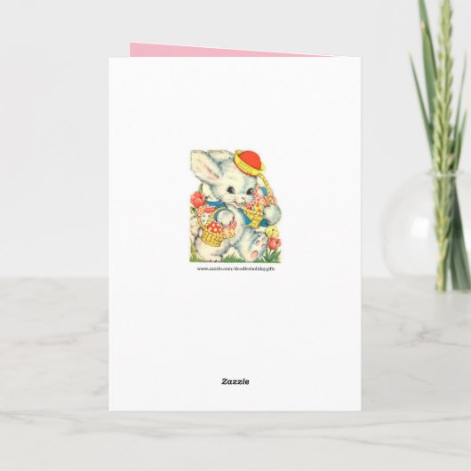 Happy Easter Bunny Nostalgische kaart (Achterkant)
