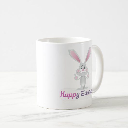 Happy Easter Bunny-ontwerp Koffiemok (Voorkant rechts)