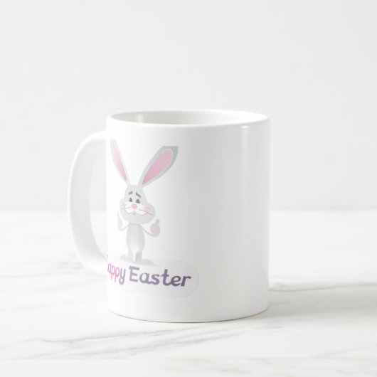 Happy Easter Bunny-ontwerp Koffiemok (Voorkant links)