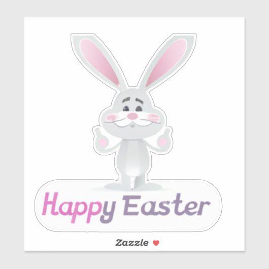 Happy Easter Bunny-ontwerp Sticker (Vel)