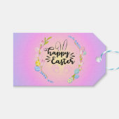 Happy Easter Bunny Outline  pastel Cadeaulabel (Voorkant (Horizontaal))