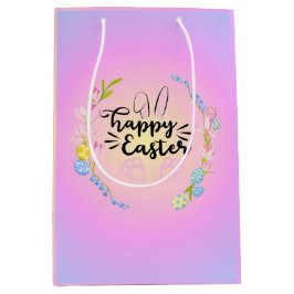 Happy Easter Bunny Outline  pastel Medium Cadeauzakje