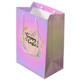Happy Easter Bunny Outline pastel Medium Cadeauzakje
