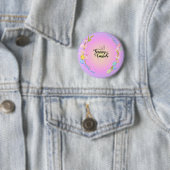 Happy Easter Bunny Outline pastel Ronde Button 5,7 Cm (In situ)